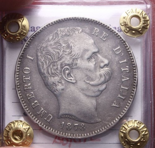 Umberto 5 lire argento - nl*,