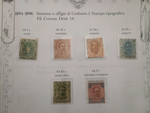 Francobolli regno 1891 umberto - francobolli,