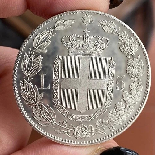 Umberto lire 1878 falso - 5,