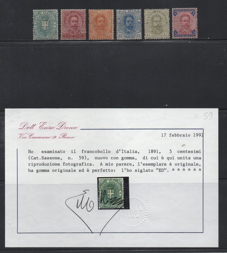 Regno 1891 effigie - -,