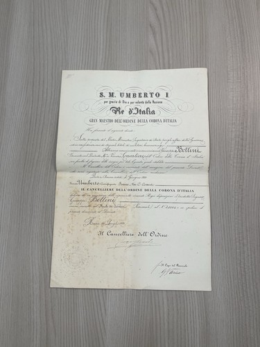 Diploma 1881 umberto - 1881,