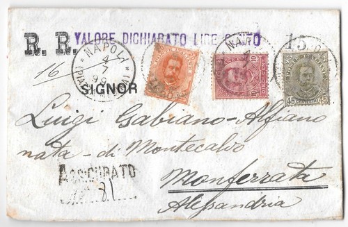 Regno 1899 assicurata - -,